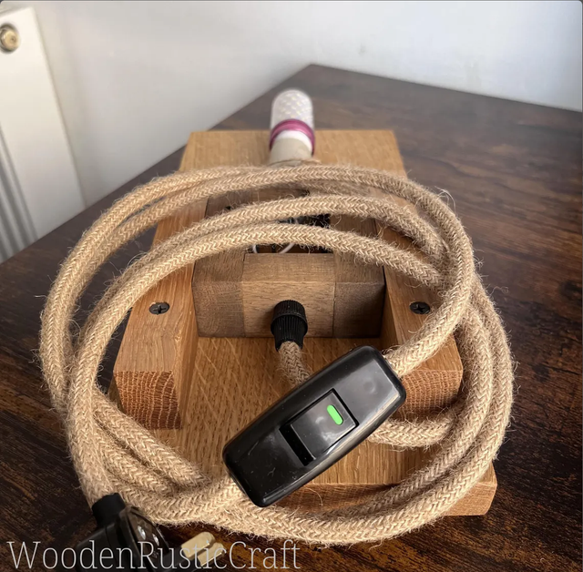 Rectangular English Oak Wall Light