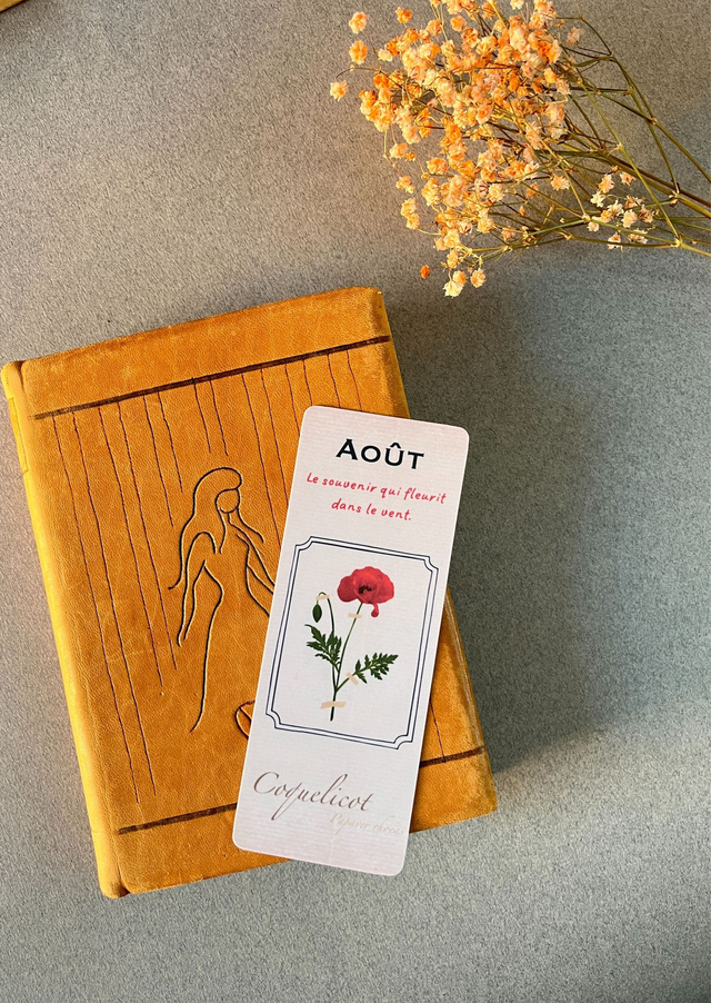 Marque-pages 08. Août, Le Coquelicot