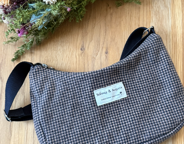Sac baguette pied-de-poule