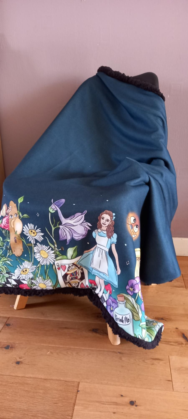 Alice in Wonderland Inspired Large Throw