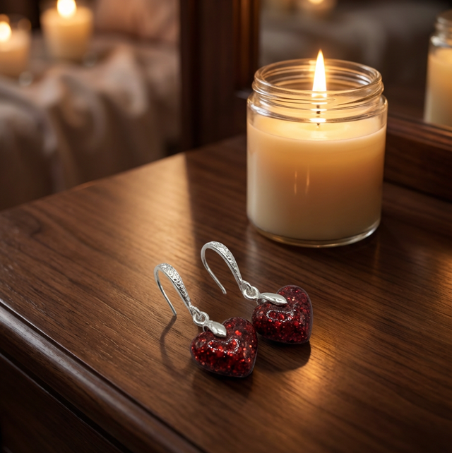 Red Heart Earrings - TT156