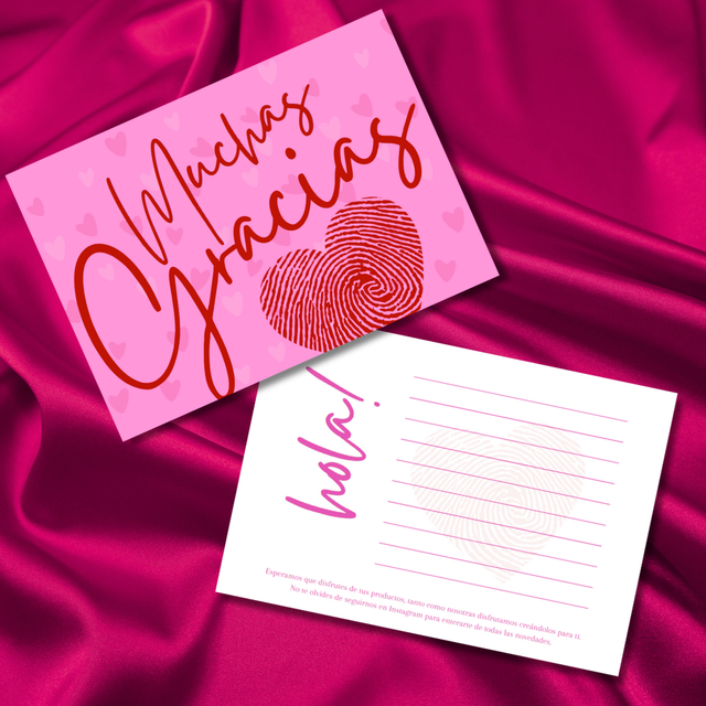 Postal de agradecimiento -With Love- 