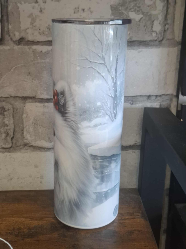 Gourde Canette Noël Samoyède