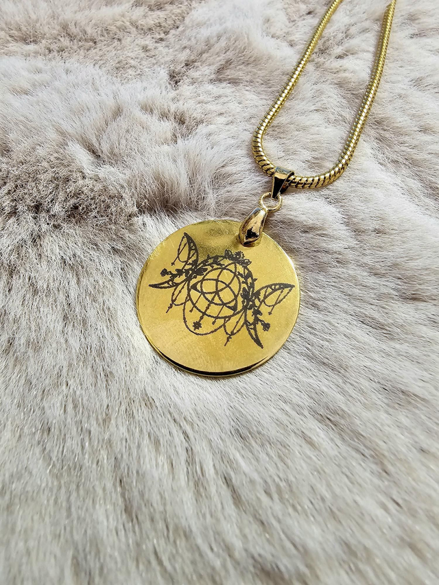 Collier acier inoxydable croissant de lune 