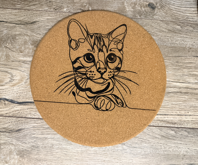 Dessous de table en liège – Gravure laser & design unique