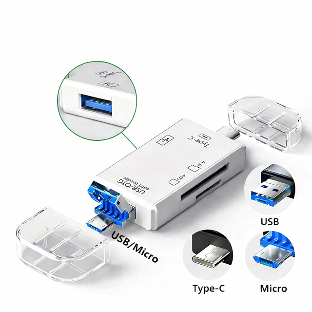 Lecteur de Carte USB 3.0 OTG 6 en 1 