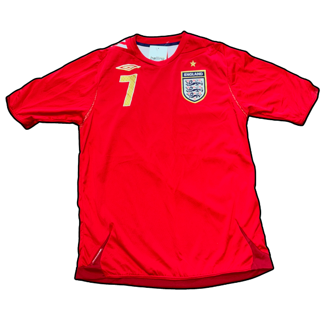 2006-2008 David Beckham England Shirt - M