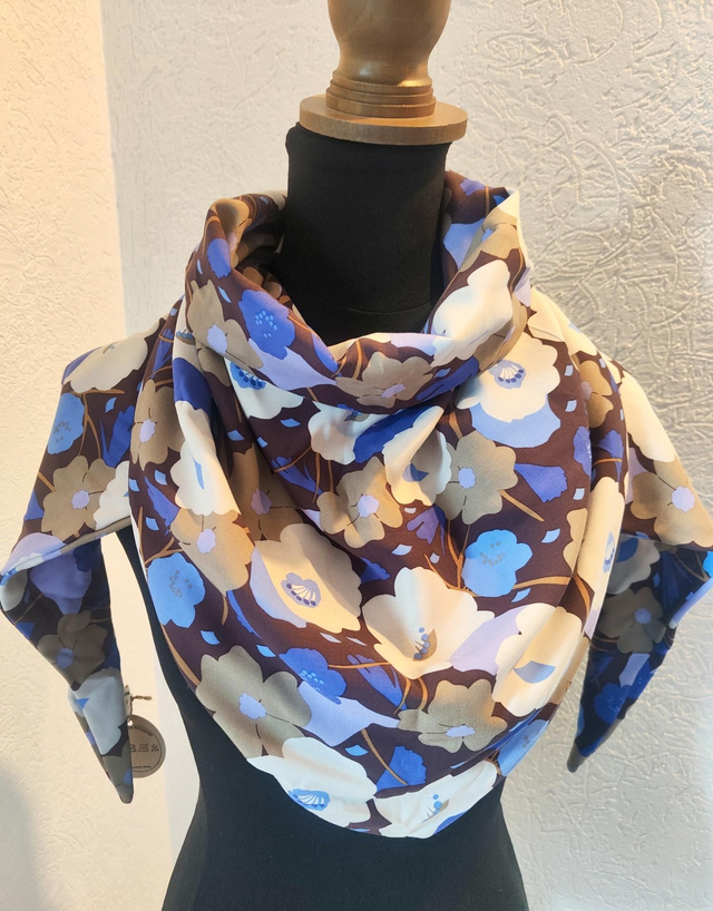 Chèche légère choco/mauve 