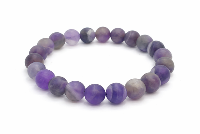 Bracelet Améthyste mate 8 mm 