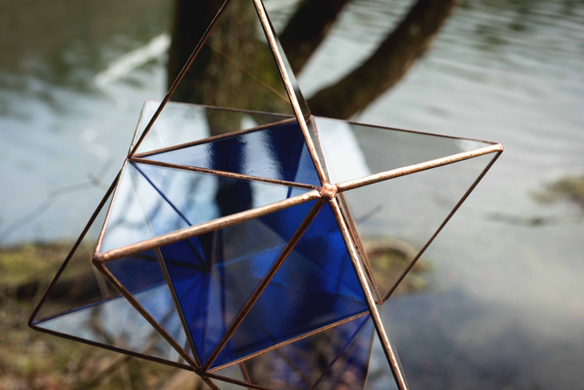 Merkaba en verre 38 cm