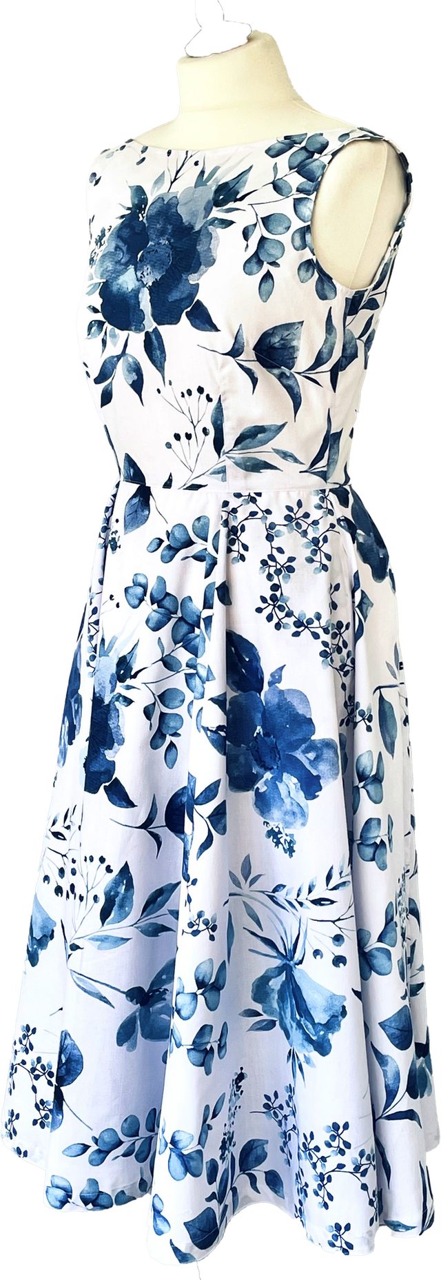 Robe bain de soleil fleurs bleues - taille 38 (fr)