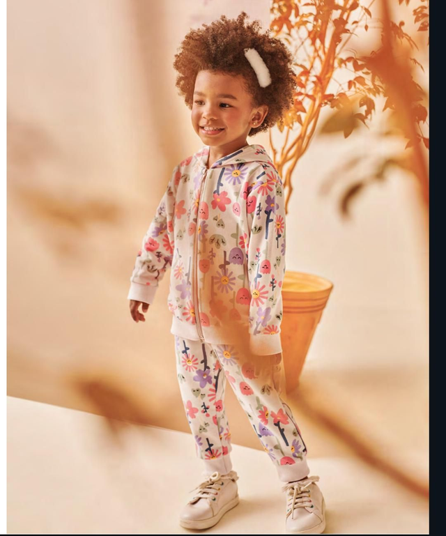 Conjunto moletom Floral 