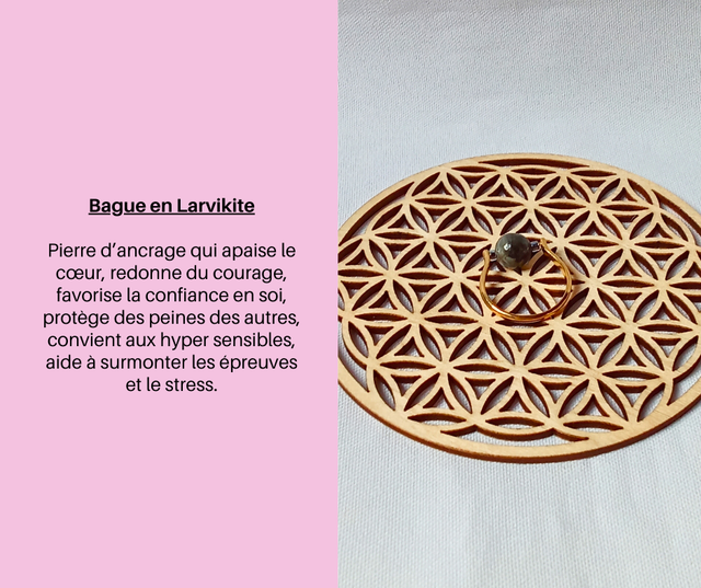 18- Bague en Larvikite