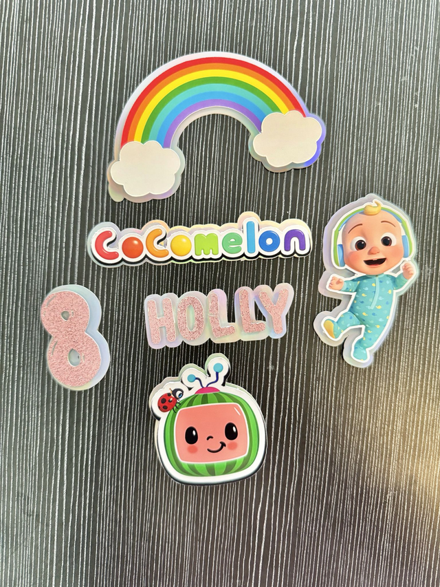 Personalised Coco Melon Cake toppers