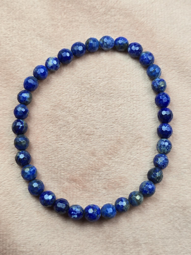Lapis Lazuli Facet armband 6 mm 