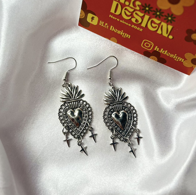 Silver Sacred Heart Tattoo