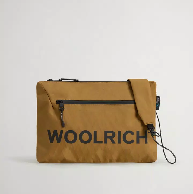 Woolrich Crossbodytas met logo van X-PAC by Todd Snyder Brown