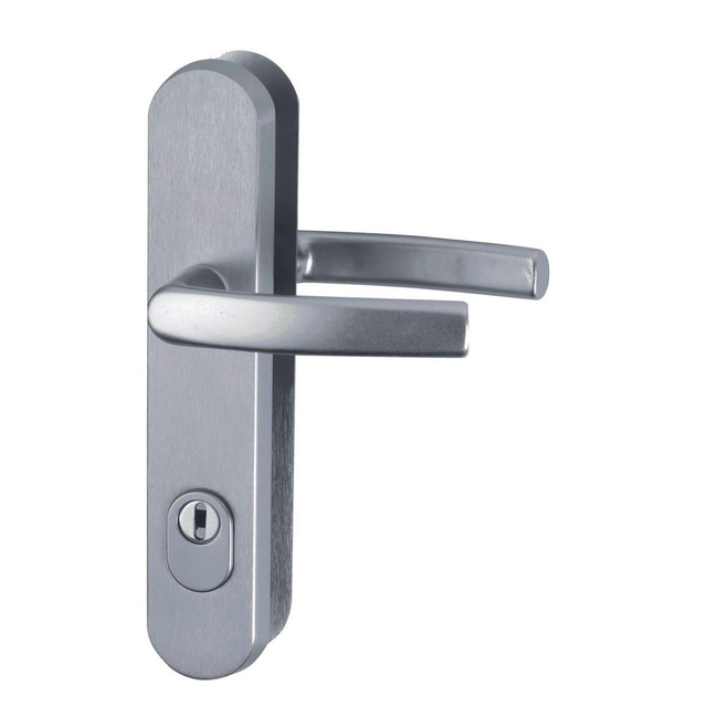 Hliníkové bezpečnostní kování - klika/klika s překrytím vložky F9