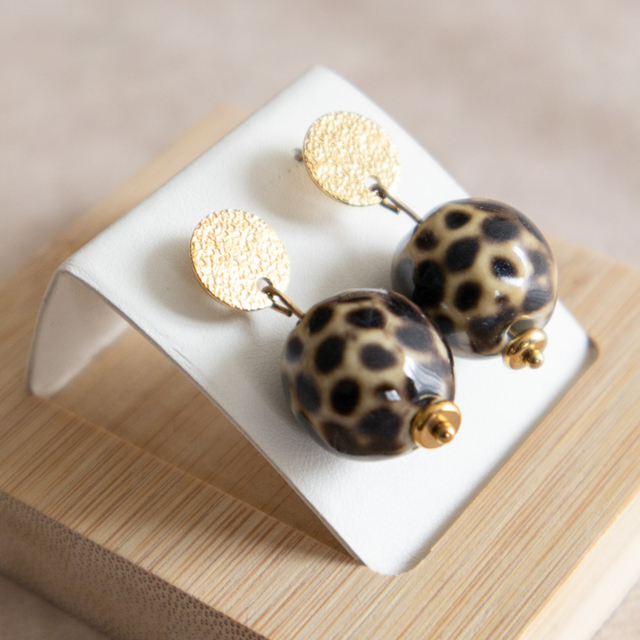 Boucles d'oreilles Léopard
