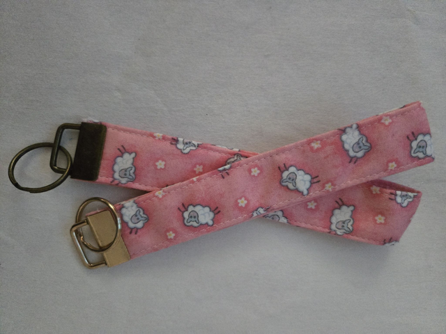 Pink Sheep keyring 