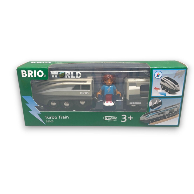 Brio Turbo Zug Train World schnellster Spielzeugzug Batteriebetrieben 36003