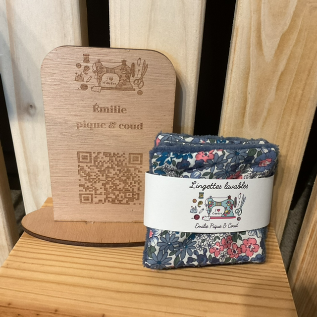 Lot de 5 Lingettes lavables 