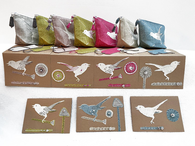 Makeup Bag Gift Set, Linen Cosmetic bag, Eco Friendly Phone Accessories Bag, Travel Bag Gift Set, Gift Set with Bag Card Envelope Tag