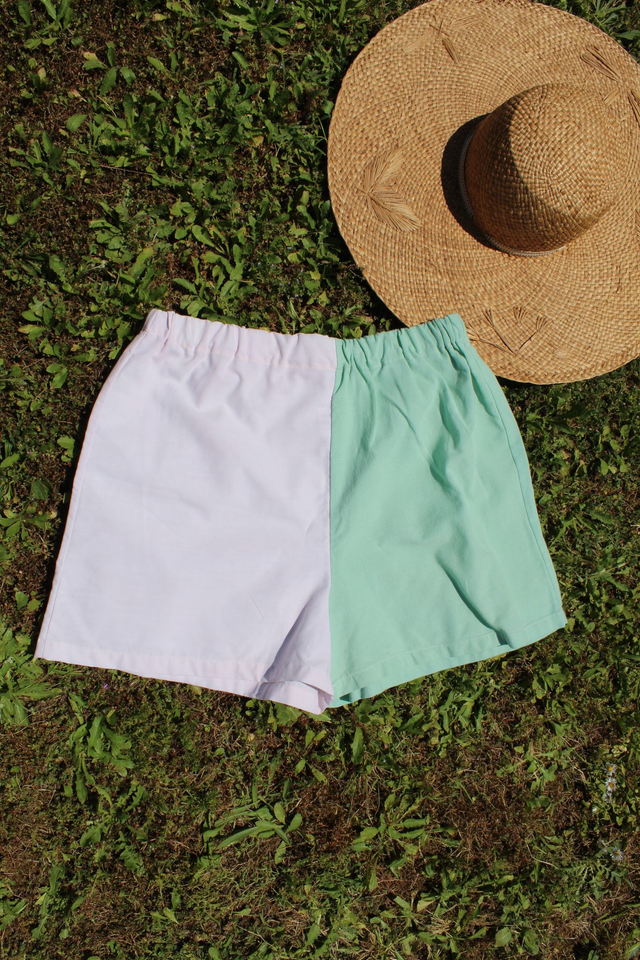 Short bicolore rose et vert - Taille 1