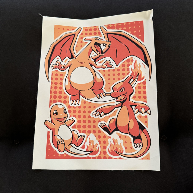 Toile Pokémon trio Salamèche