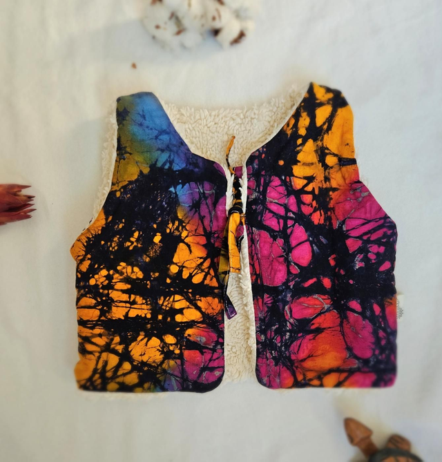 Gilet de berger motif promesse éclatante 🌈