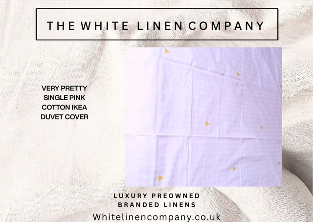 Ikea - Pink Triangle Pattern Single 100% Cotton Duvet Cover - Very Pretty