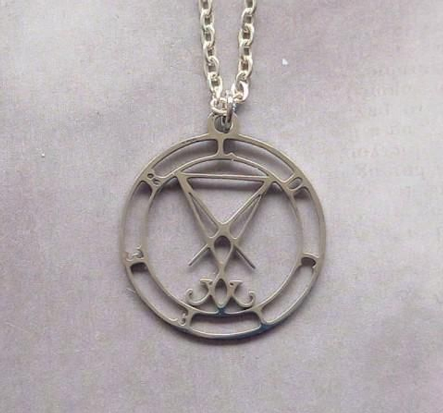 Lucifer Sigil Steel Necklace 