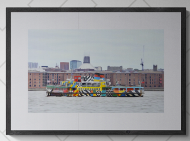 Ferry at the Cathedral Watercolour - Print