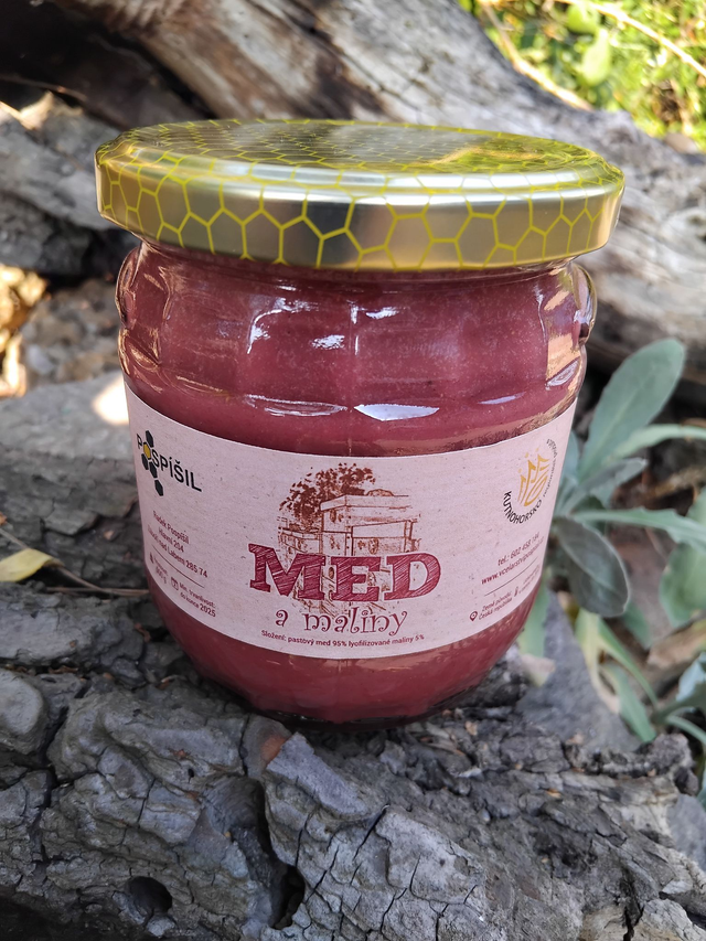 Med a maliny - pastový med s malinami 500g