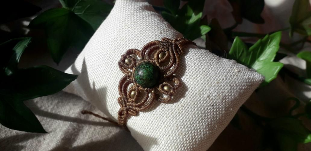 Bracelet • perle de serpentine 