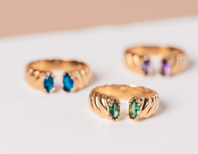 Bague Adore Doré émeraude 