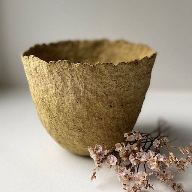 Bol haut en papier mâché Vert 