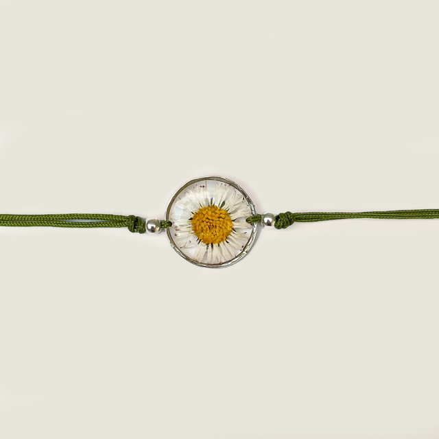 Gänseblümchen Armband Grün