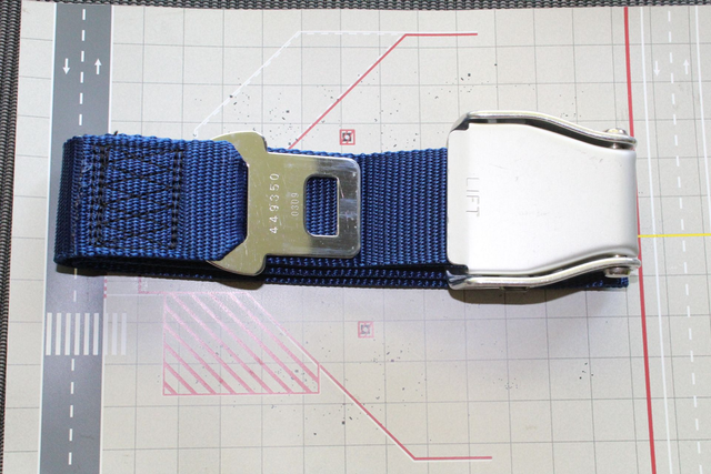 Flieger-Gürtel/Belt mit originaler Flugzeugschnalle! Blau