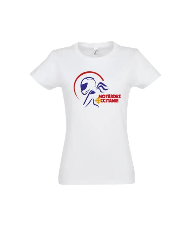 T-shirt Femme Motardes Occitanie PERSONNALISABLE (2 logos)