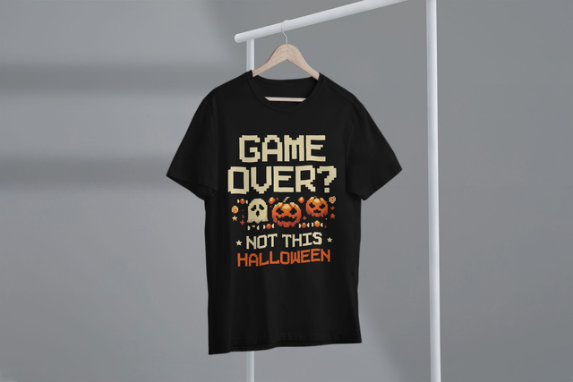 Game Over Not This Halloween, Halloween Gaming Retro. Game Over Not This Halloween, Halloween Gaming Retro
