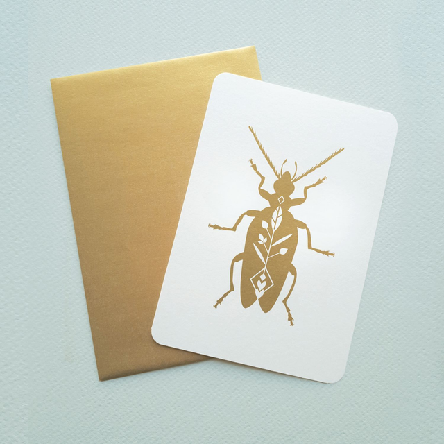 CARTE CAPRICORNE DORÉ