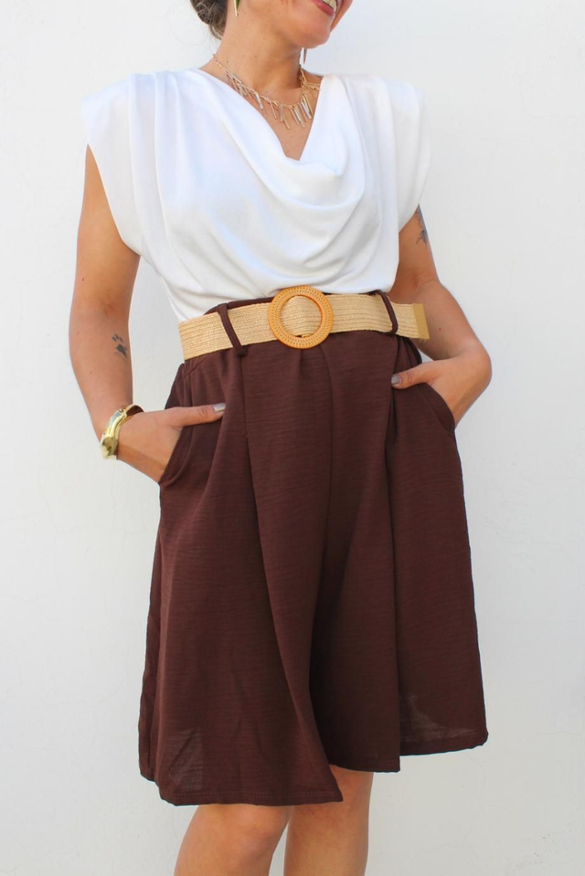 Bermudas Fluida Marrón