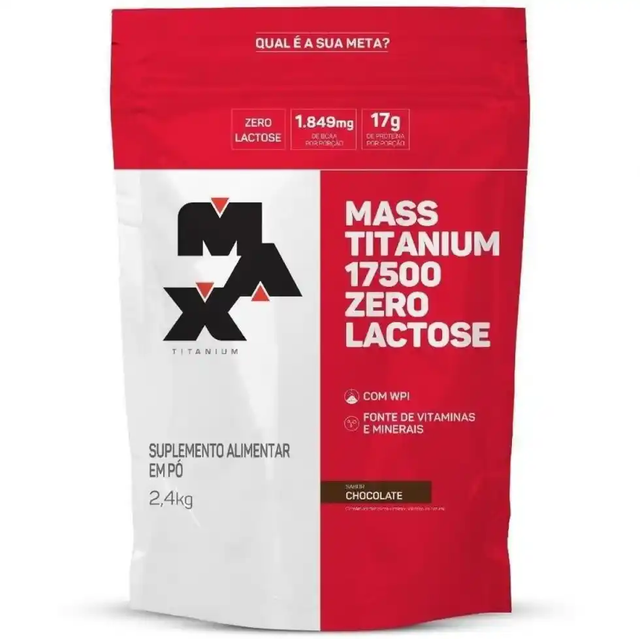 HIPERCALORICO MASS TITANIUM 17500 ZERO LACTOSE 2,4KG MAX TITANIUM