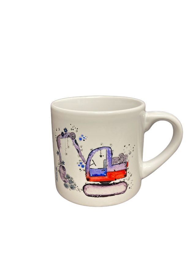 Keramiktasse "Bagger"