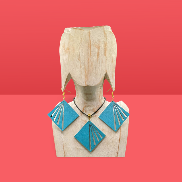 Parure SQUARE RAY Bleu Baltik