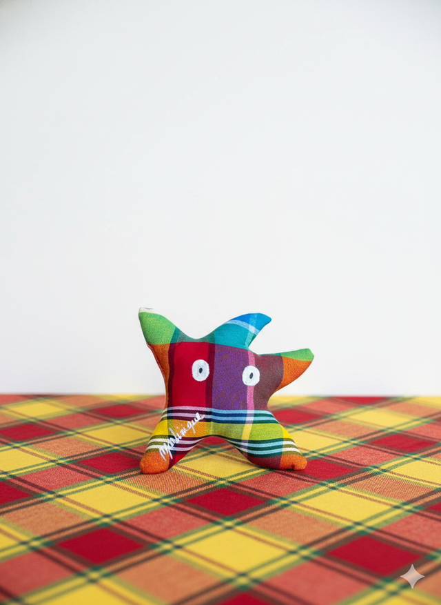 Doudou étoile en Madras, 35 gr