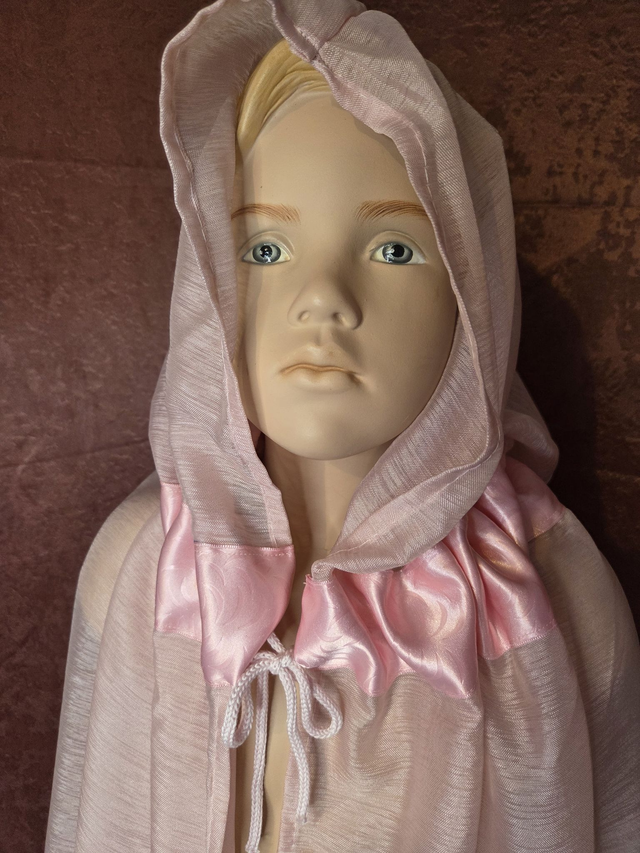 Cape de déguisement rose à lacet rose