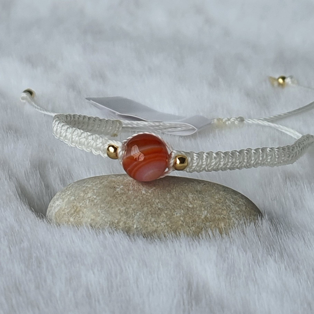 Bracelet femme 1 pierre "Cornaline"