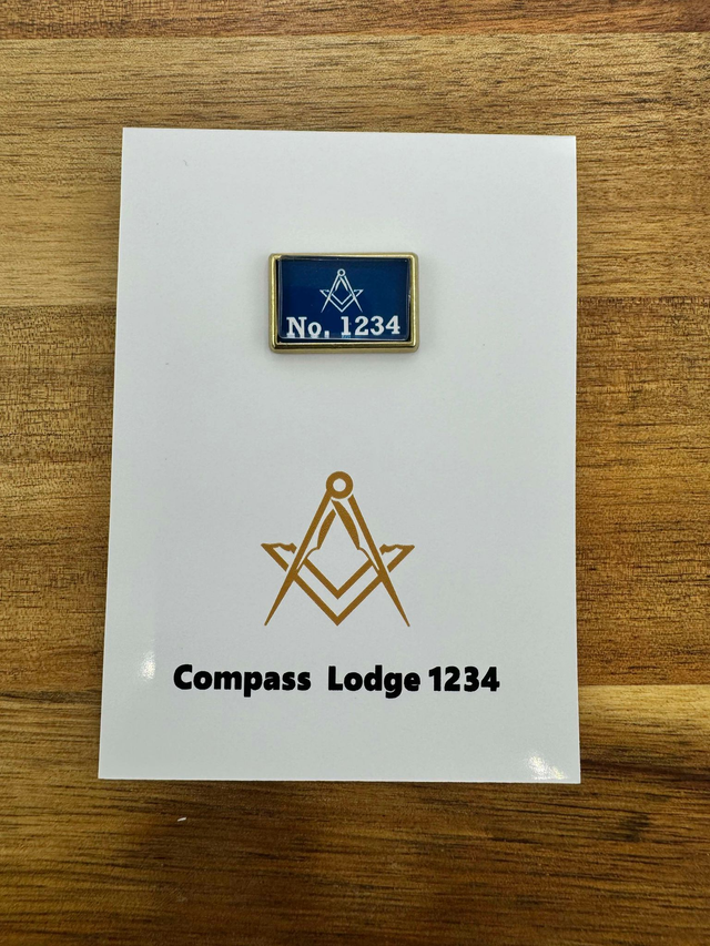 Custom Lodge Lapel Pin - Blue